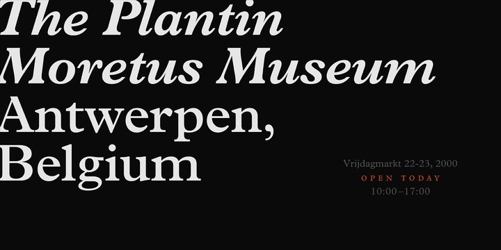 Пример шрифта Plantin #2