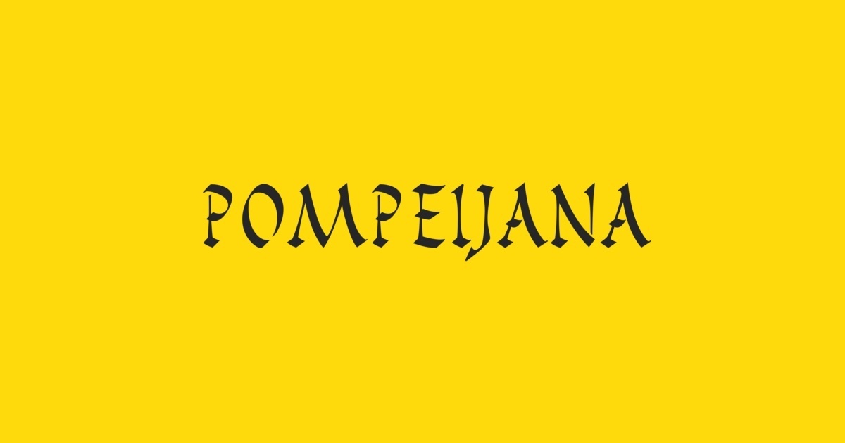 Пример шрифта Pompeijana #1