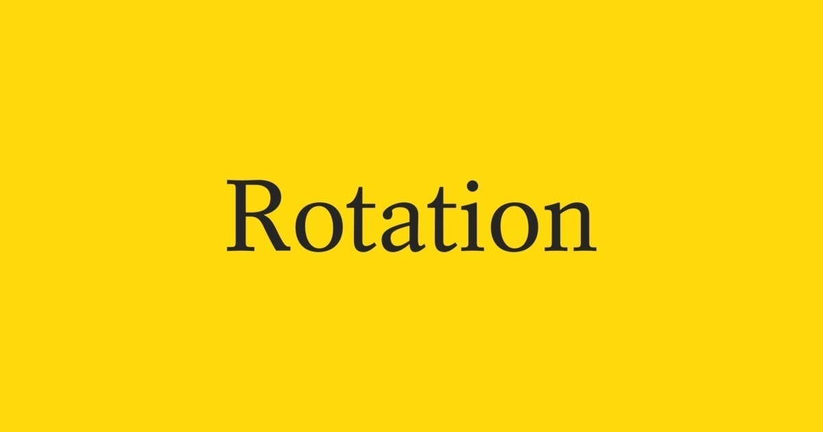 Пример шрифта Rotation #1