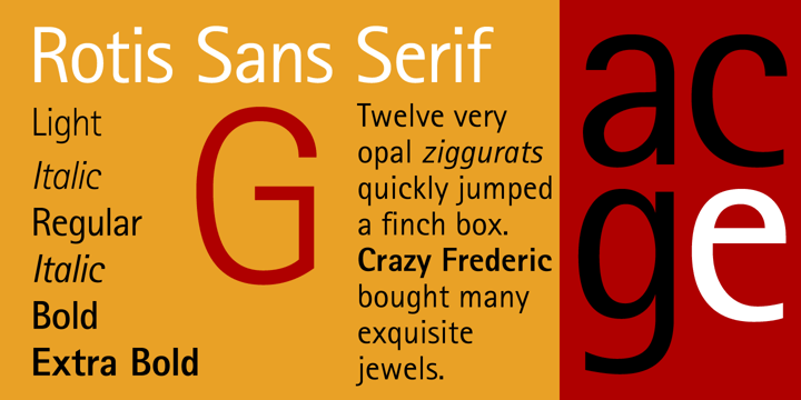 Пример шрифта Rotis Sans Serif #1