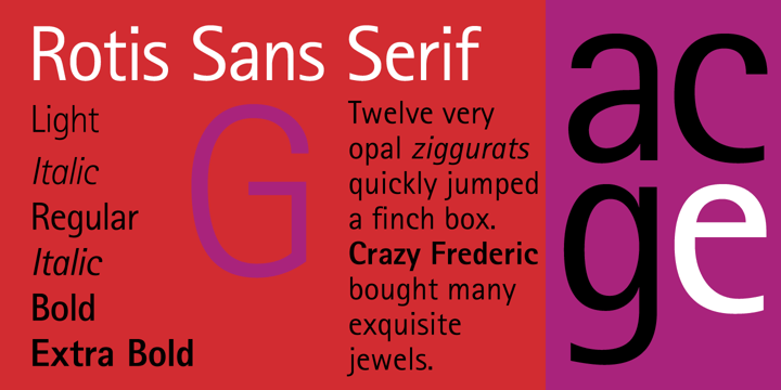 Пример шрифта Rotis Sans Serif #2