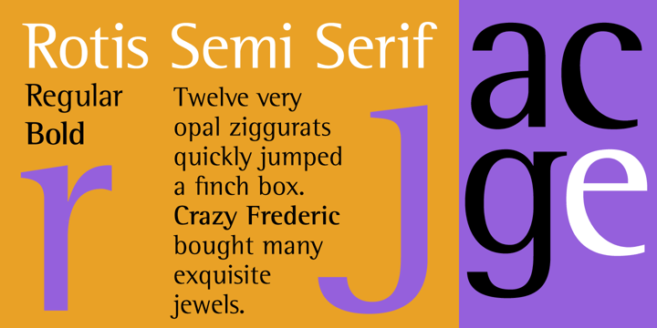 Пример шрифта Rotis Semi Serif #2