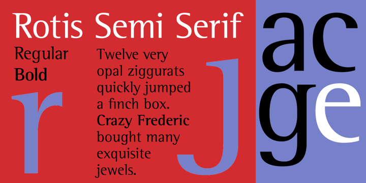 Пример шрифта Rotis Semi Serif #1