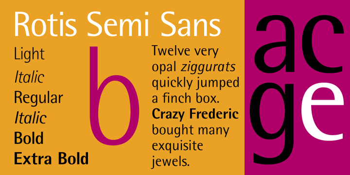 Пример шрифта Rotis SemiSans #1
