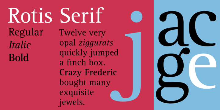 Пример шрифта Rotis Serif #1