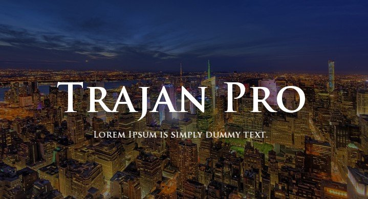 Пример шрифта Trajan Pro #1
