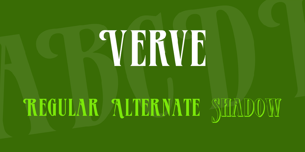 Пример шрифта Verve #1