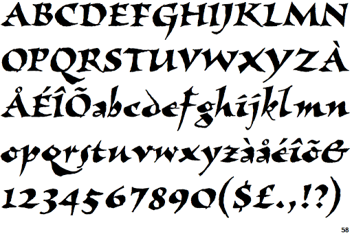 Пример шрифта Visigoth #1