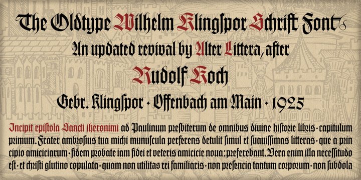 Пример шрифта Wilhelm Klingspor Gotisch #7