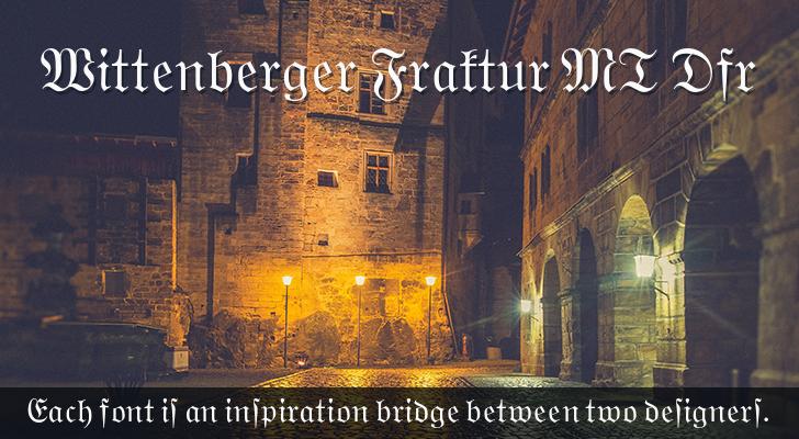 Пример шрифта Wittenberger Fraktur #1