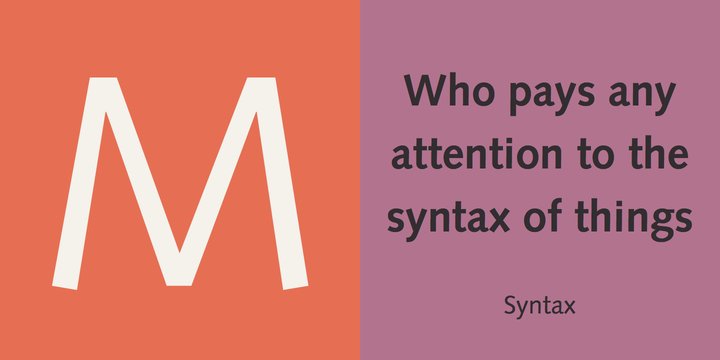 Пример шрифта Syntax #3