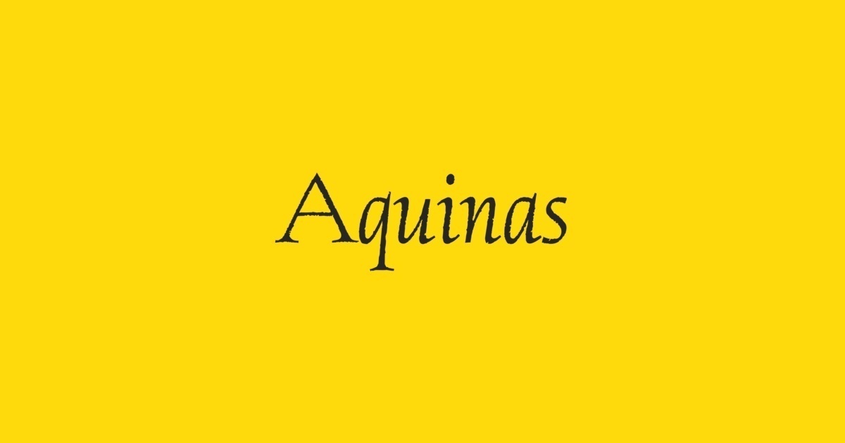Пример шрифта Aquinas #1
