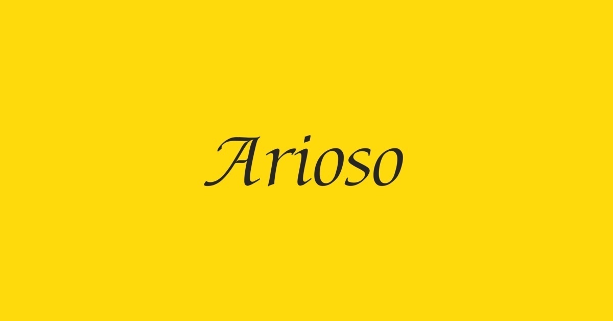 Пример шрифта Arioso #1