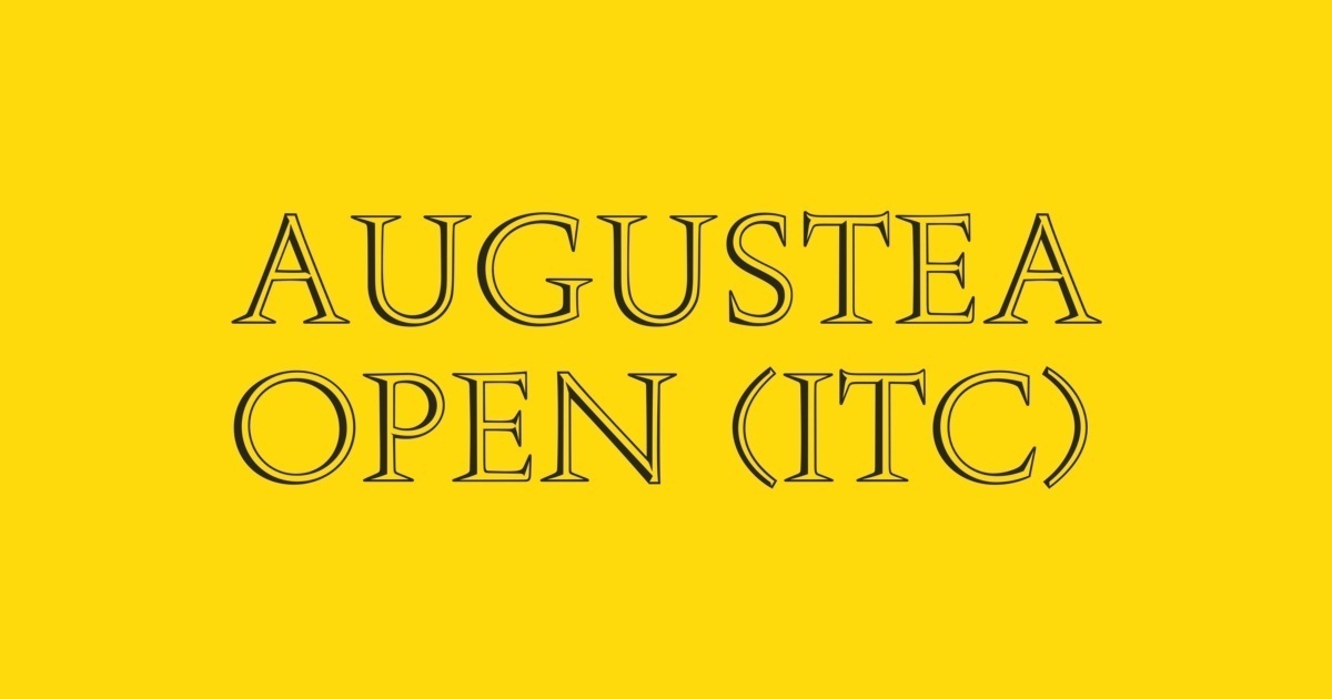 Пример шрифта Augustea Open #1