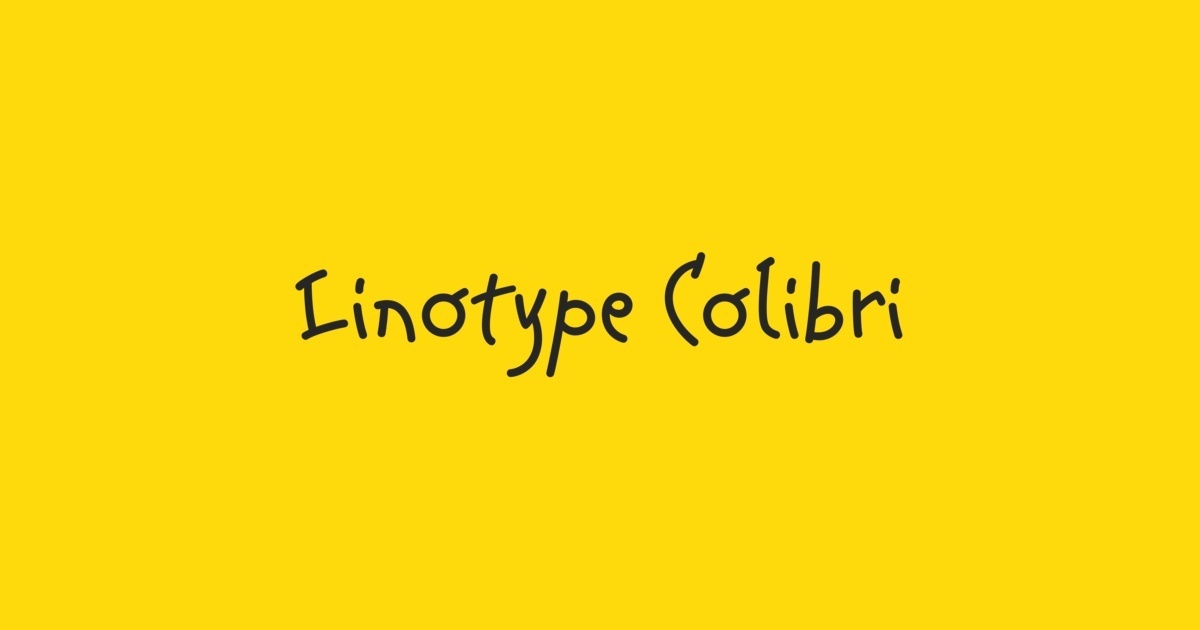 Пример шрифта Linotype Colibri #1