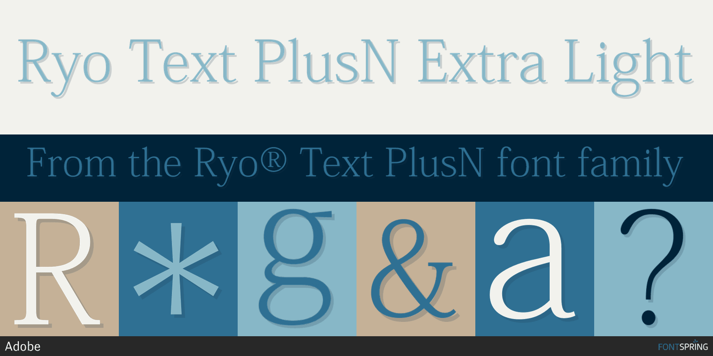 Пример шрифта Ryo Text #1