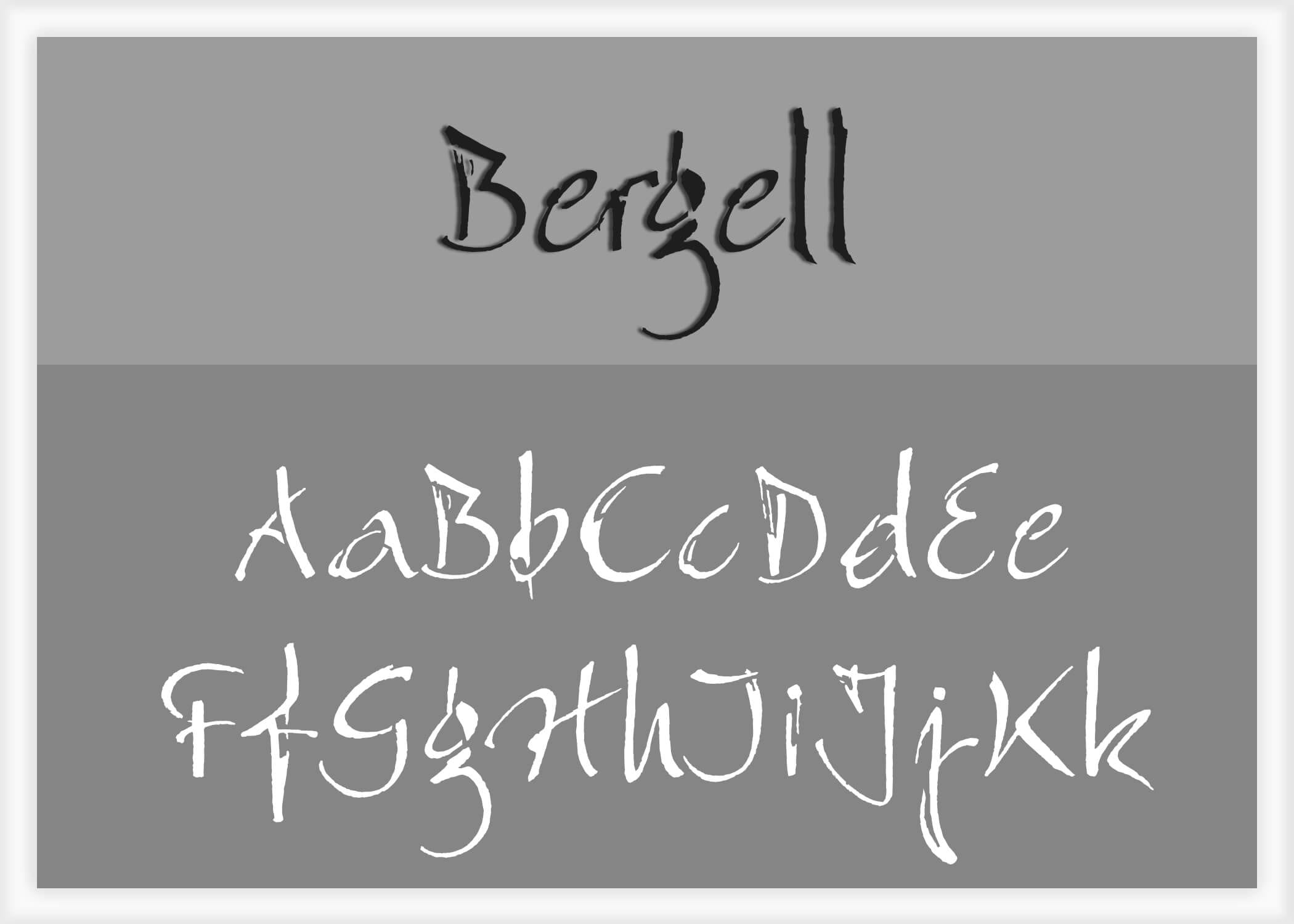 Пример шрифта Bergell #1