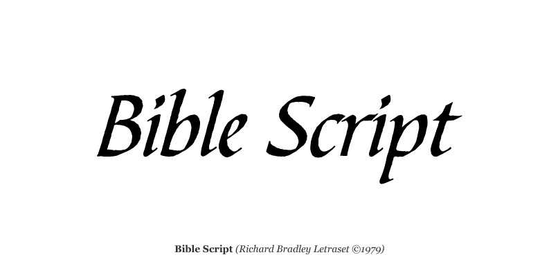Пример шрифта Bible Script #1