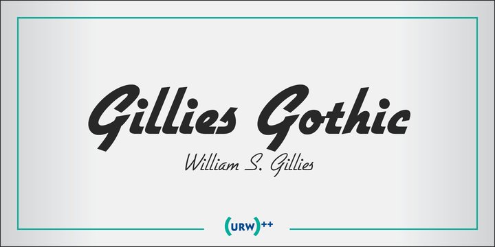 Пример шрифта Gillies Gothic #1