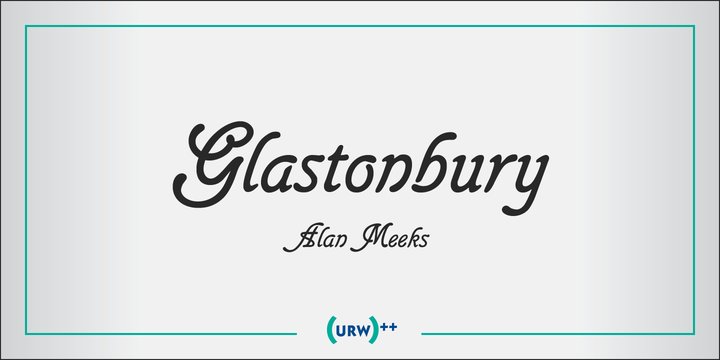 Пример шрифта Glastonbury #1