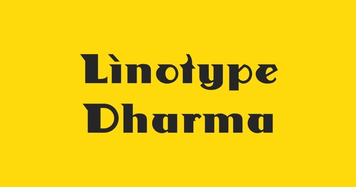 Пример шрифта Linotype Dharma #1