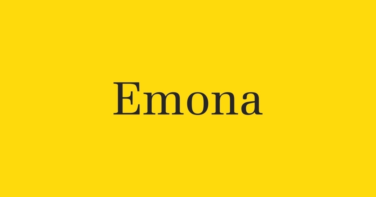 Пример шрифта Emona #1