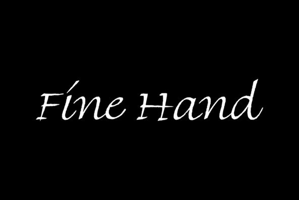 Пример шрифта Fine Hand #1