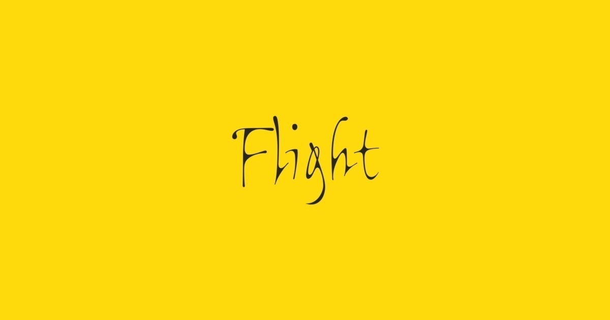 Пример шрифта Flight #1