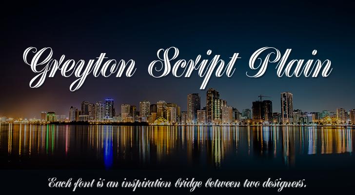 Пример шрифта Greyton Script #1