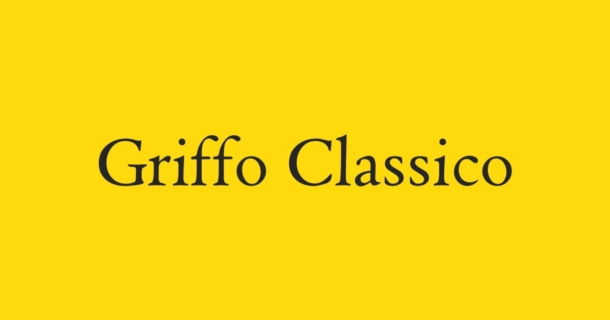 Пример шрифта Griffo Classico #1