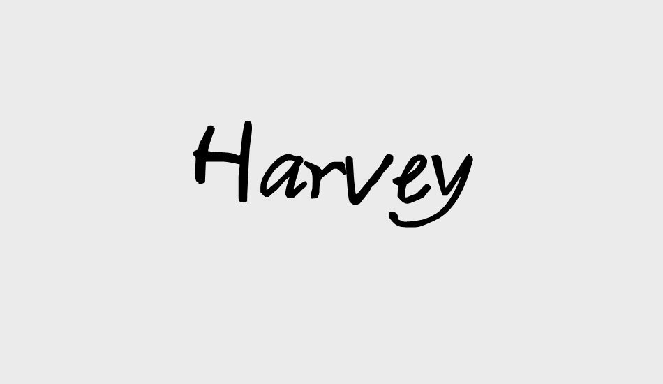 Пример шрифта Harvey #1