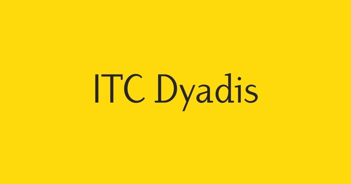 Пример шрифта ITC Dyadis #1