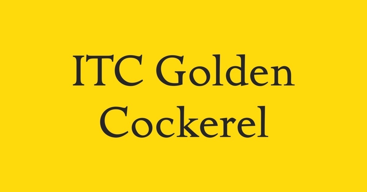 Пример шрифта ITC Golden Cockerel #1