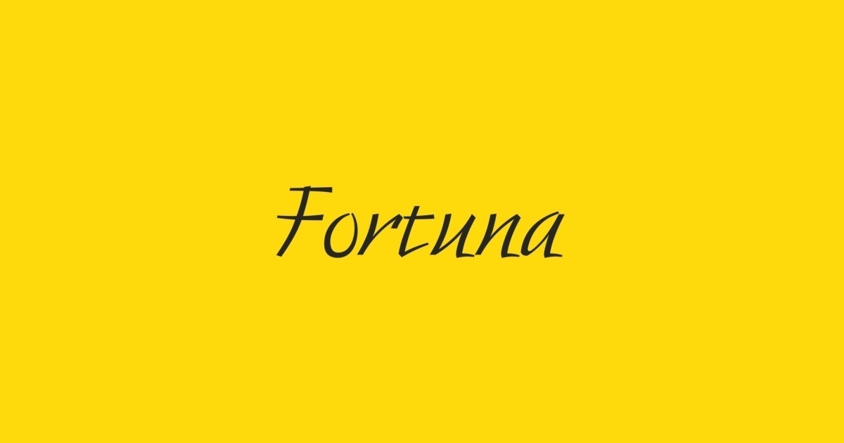Пример шрифта Fortuna #1