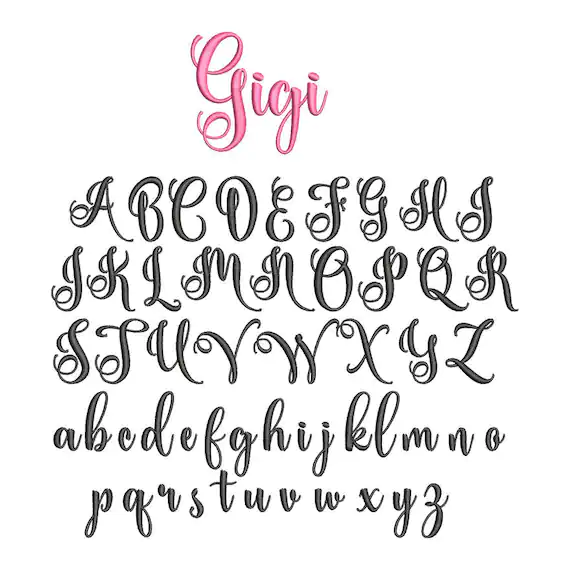 Пример шрифта Gigi #1