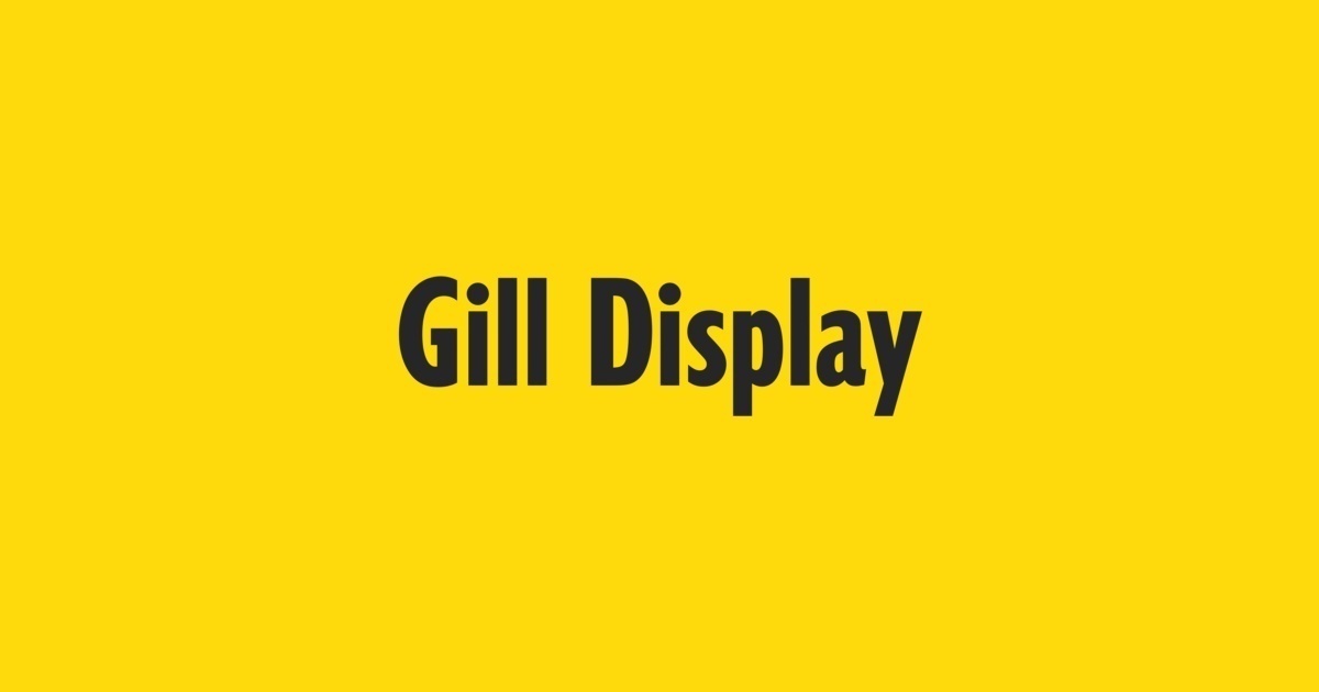 Пример шрифта Gill Display Compressed #1