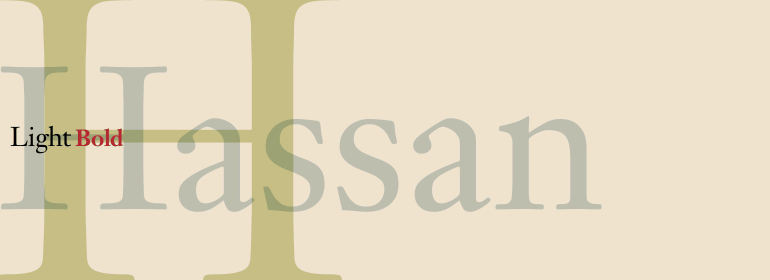 Пример шрифта Hassan #1