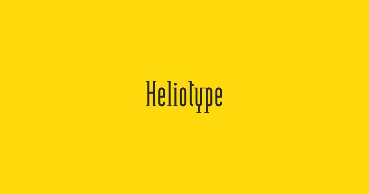 Пример шрифта Heliotype #1