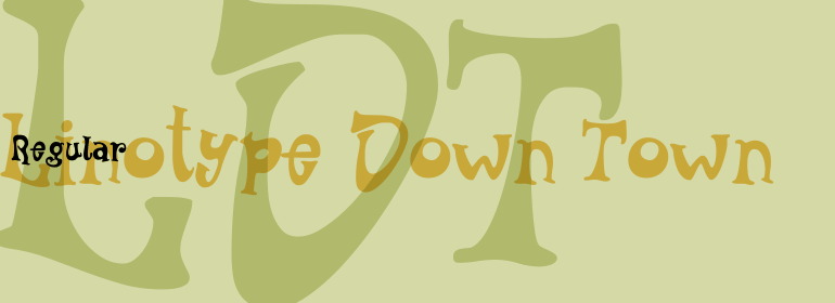 Пример шрифта Linotype Down Town #2