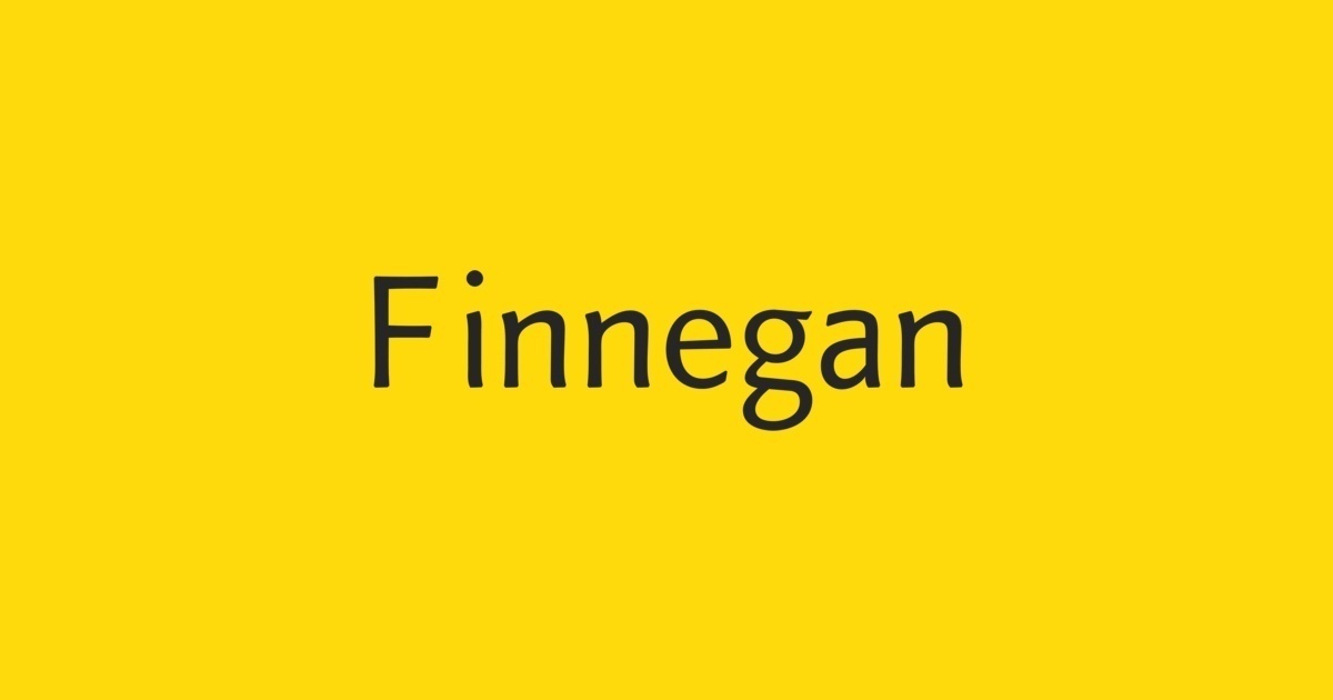 Пример шрифта Finnegan #1