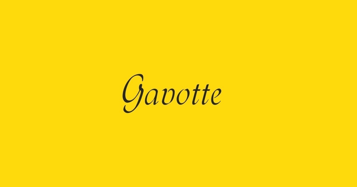 Пример шрифта Gavotte #1