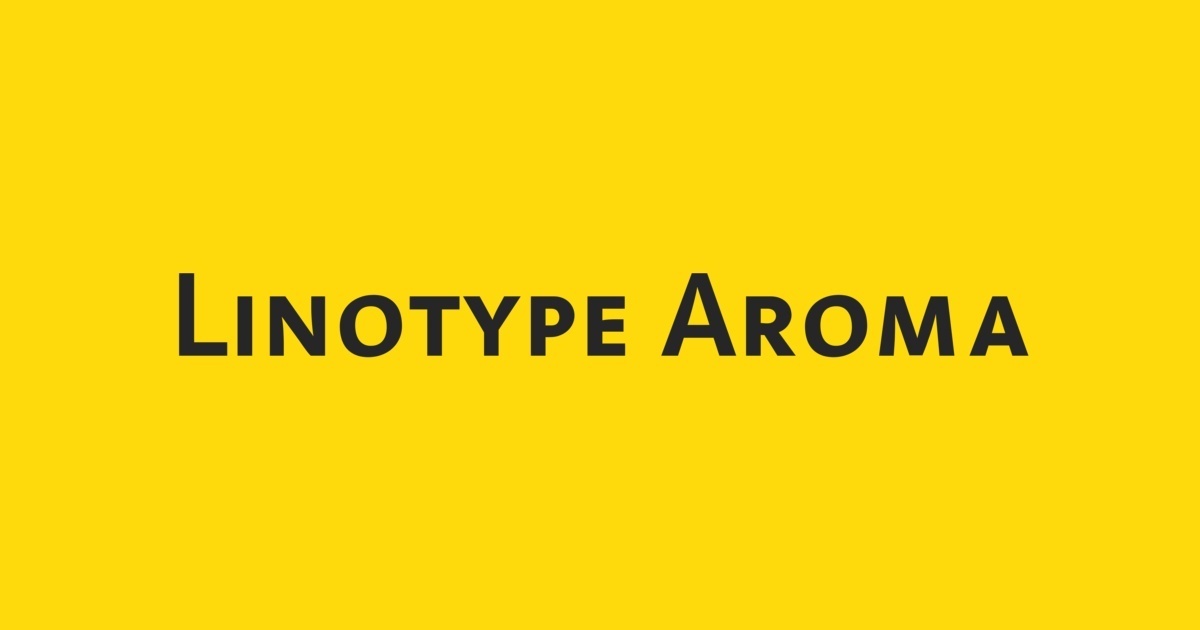 Пример шрифта Linotype Aroma #1