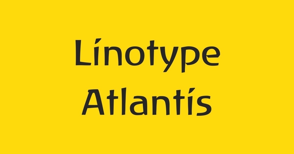 Пример шрифта Linotype Atlantis #1