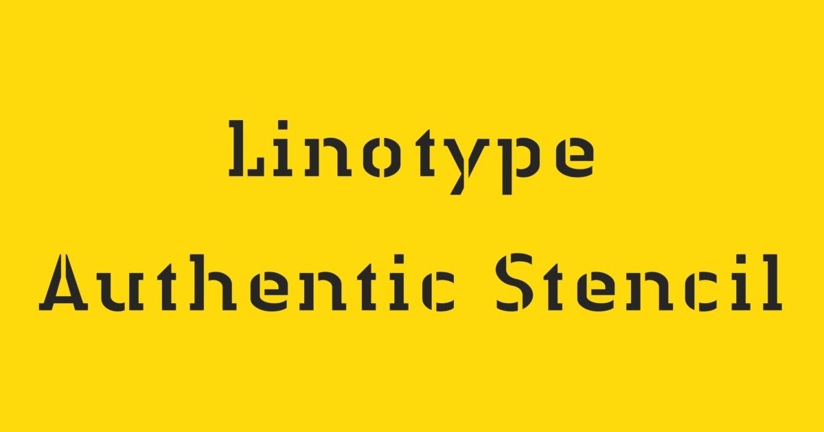 Пример шрифта Linotype Authentic Stencil #1