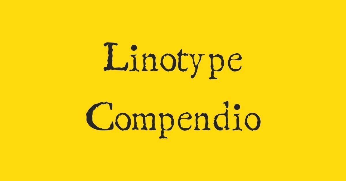 Пример шрифта Linotype Compendio #1