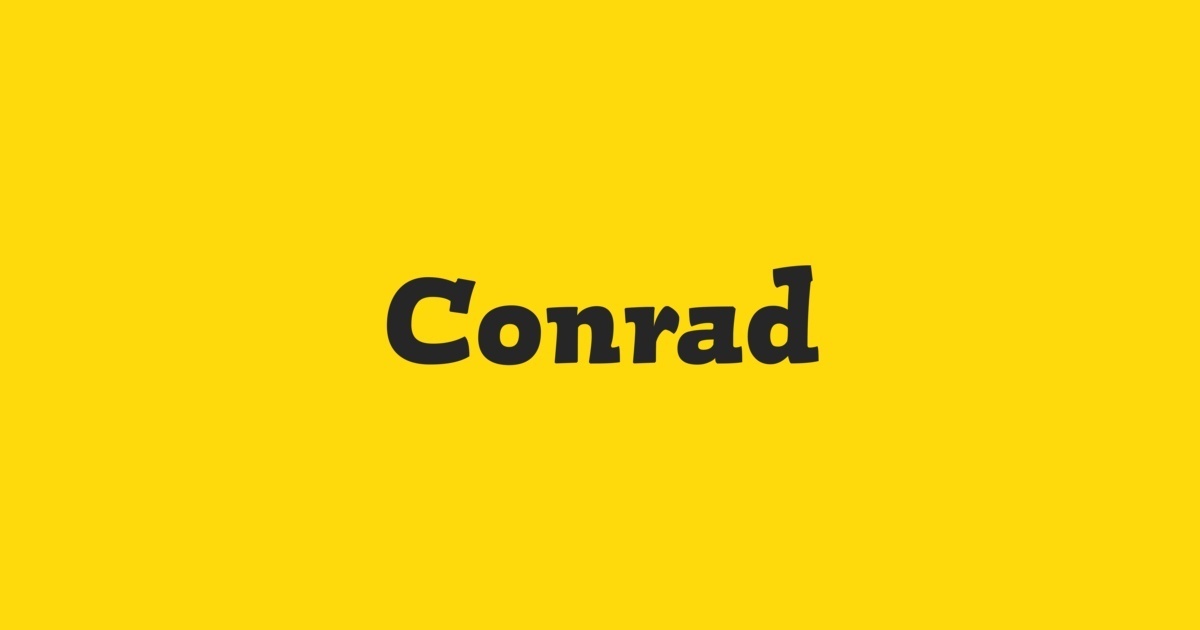 Пример шрифта Conrad #1