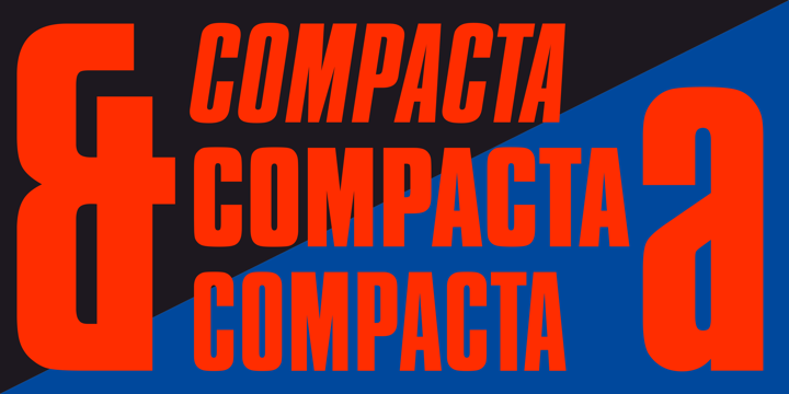 Пример шрифта Compacta #1