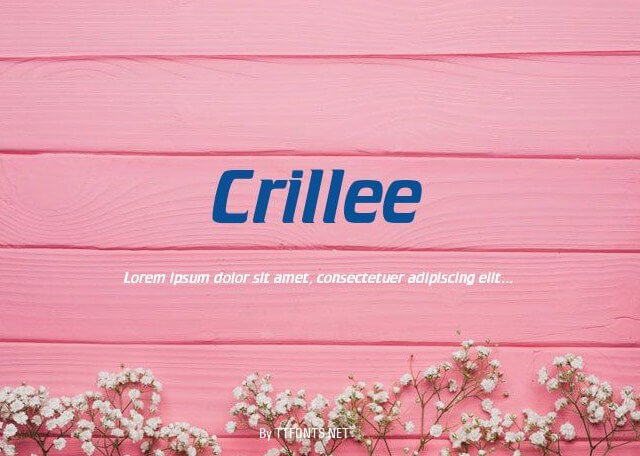 Пример шрифта Crillee #1