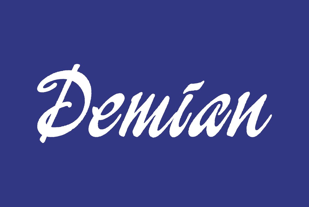 Пример шрифта Demian #1