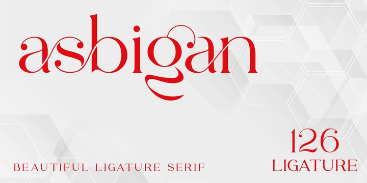 Пример шрифта Asbigan #1
